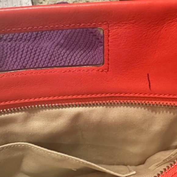 New Coach Coral Colored Clutch Purse - Picture 12 of 16